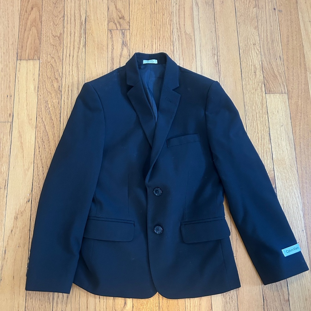 Calvin Klein Black Boys Blazer with Button Cuffs